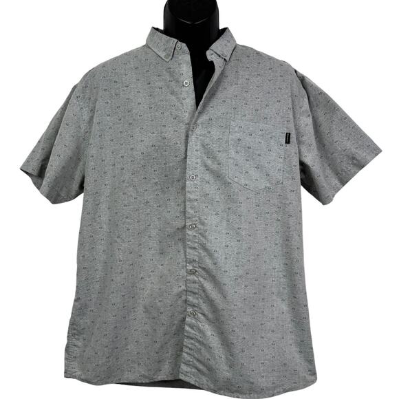 5 for $25| Molokai Surf Aloha Gray Cotton Short Sleeve Shirt Mens Size XL - Picture 1 of 7
